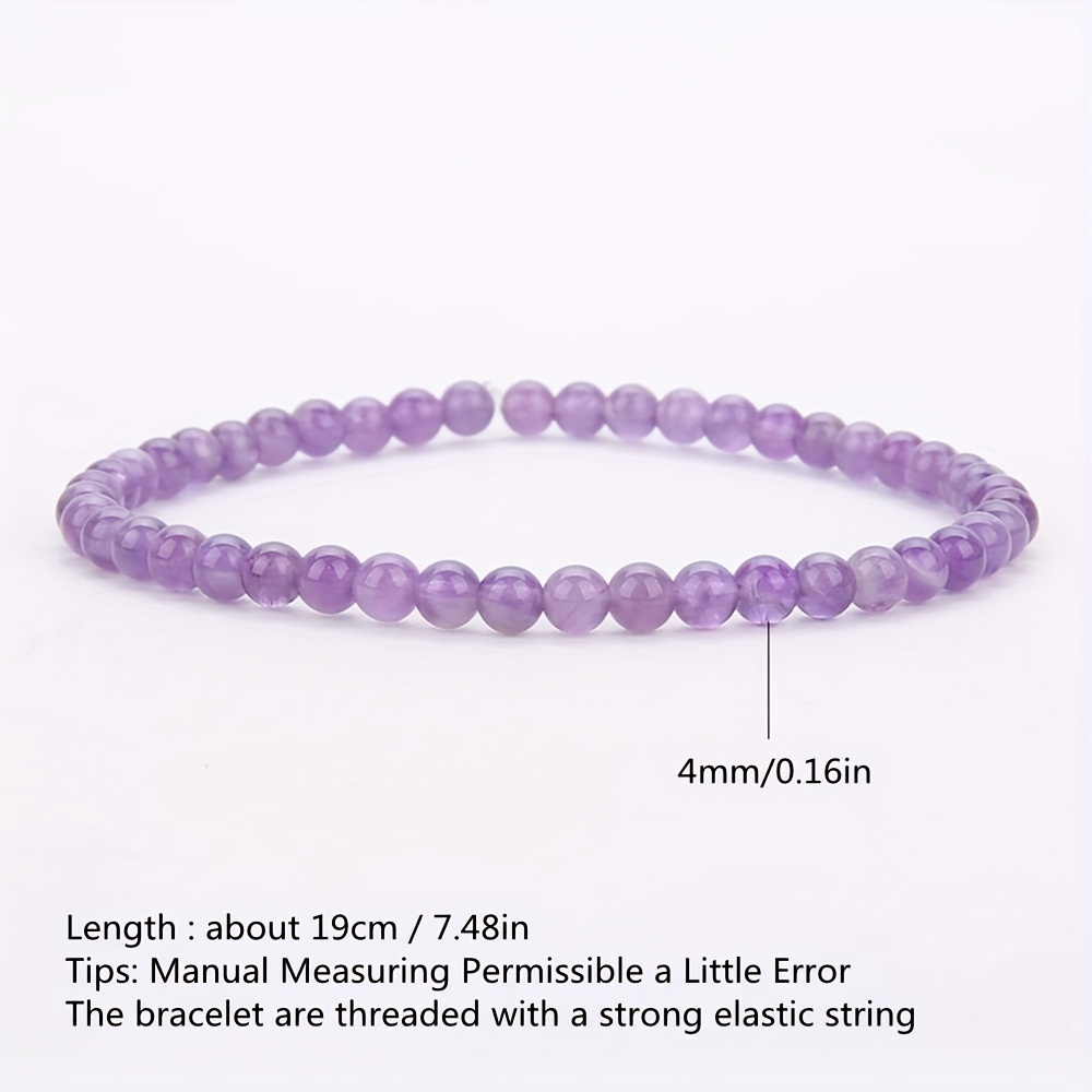 4MM Bead Mini Gemstone Bracelet for Women Men